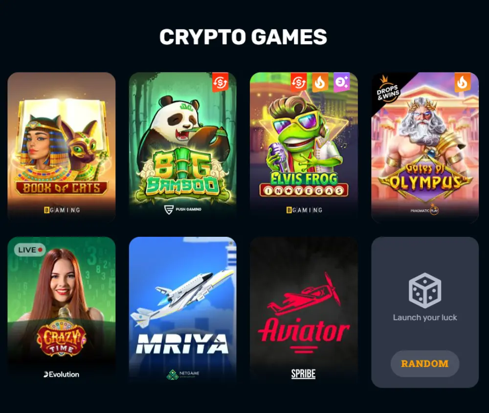 rocketplay crypto jeux