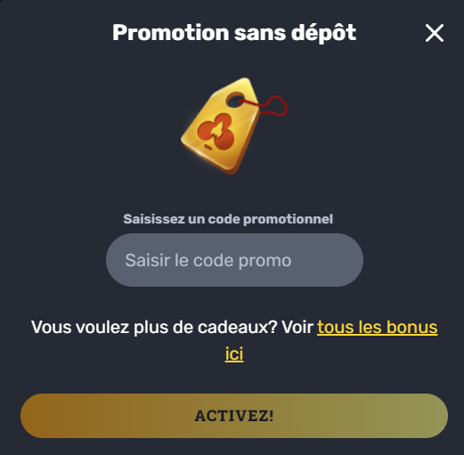 rocketplay promotion sans depot